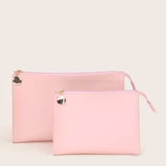 Однотонная косметичка 2шт Shein