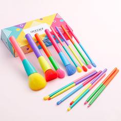 Контрастный набор кистей для макияжа 15шт Shein
