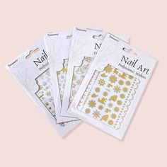 Наклейка для ногтей с рождественским узором 4 листа Shein