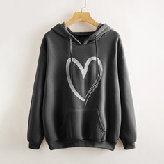 на кулиске Сердечко Повседневный Свитшоты Shein