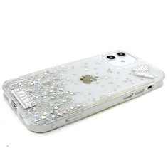 Блестящий чехол для iPhone с бабочкой Shein