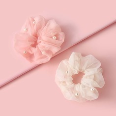 2шт резинка для волос с искусственными жемчугами для девочек Shein