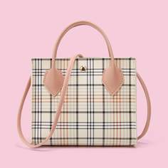 Сумка-сэтчел в клетку Shein