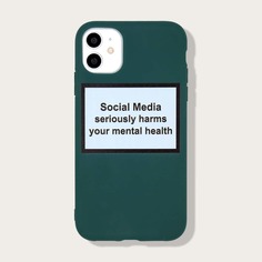 Чехол для iPhone с текстовым принтом Shein