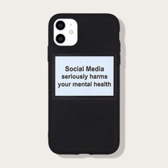 Чехол для iPhone с текстовым принтом Shein