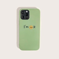 Чехол для iPhone с текстовым принтом Shein