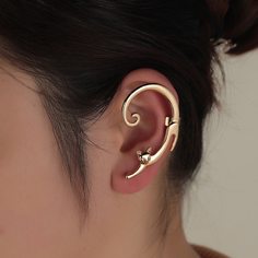 Серьги-каффы в форме кошки Shein