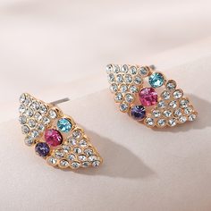 Серьги-гвоздики со стразами Shein