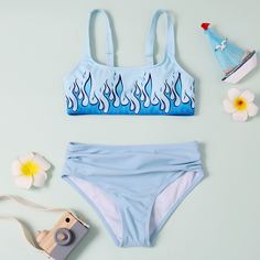 Огонь милый Купальники для девочек Shein