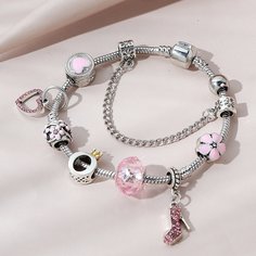 Браслет с сердечком и стразами Shein