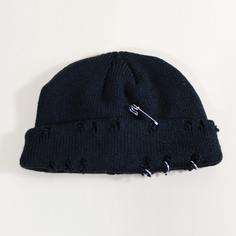 Шапка с декором металлического кольца Shein