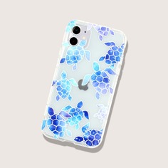 Чехол для iPhone с принтом черепахи Shein