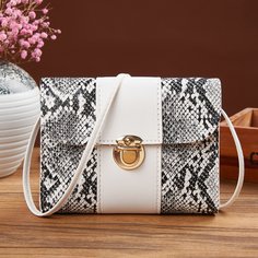 змеиный принт Модный Сумка через плечо Shein