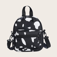Рюкзак с молнией и коровьим узором Shein