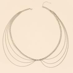Металлическая многослойная цепочка на талию Shein