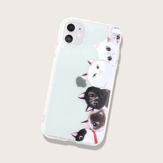 Чехол для iPhone с принтом кошки Shein