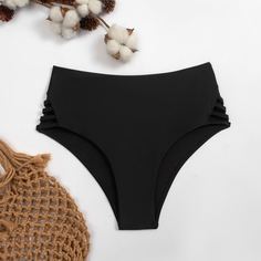 Однотонные трусики бикини Shein