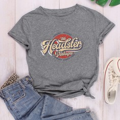 буква Повседневный Футболки Shein