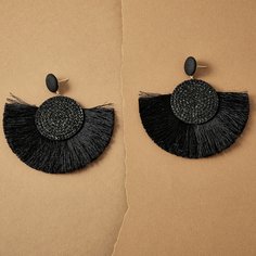 Серьги со стразами и бахромой 1 пара Shein
