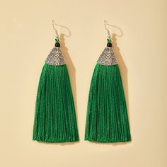 Серьги-подвески с бисерами и бахромой Shein