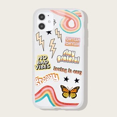 Чехол для iPhone с текстовым принтом Shein