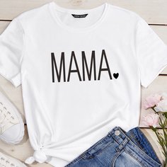 буква Повседневный Футболки Shein