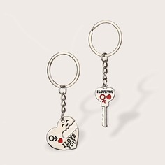 2шт подвеска для сумки в форме сердечка для пар Shein