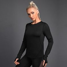 Однотонная спортивная футболка Shein