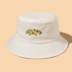 Шляпа с вышивкой маргаритки Shein