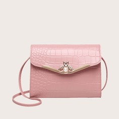 Сумка через плечо с крокодиловым узором для девочек Shein