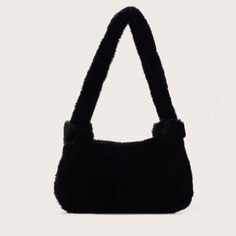 Сумка-багет из искусственного меха Shein