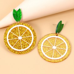 Акриловые серьги-подвески с апельсином Shein