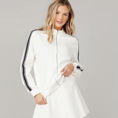 Юбка и куртка из смесового хлопка с полосками Shein
