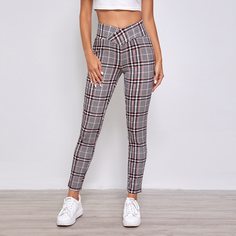 Брюки в клетку Shein