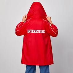 на молнии буква Повседневный Пальто для девочек Shein