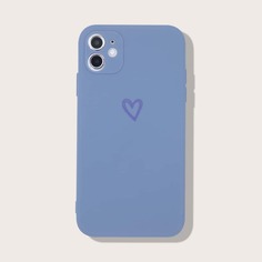 Чехол для iPhone с принтом сердечка Shein
