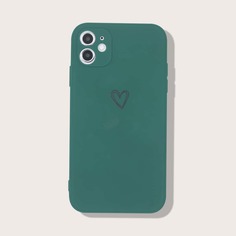 Чехол для iPhone с принтом сердечка Shein