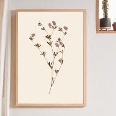 Стенная живопись с цветочным принтом без рамки Shein