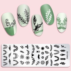 Шаблон для дизайна ногтей с лиственным рисунком Shein