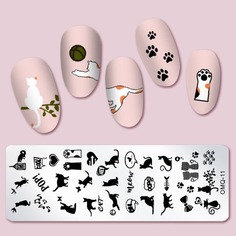 Шаблон для дизайна ногтей с мультипликационным рисунком Shein