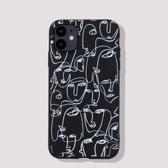 Чехол для iPhone с узором лица Shein