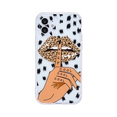 Чехол для iPhone с принтом губ и рук Shein