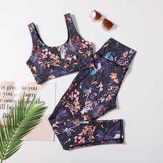 Принт Спортивный комплектный костюм Shein