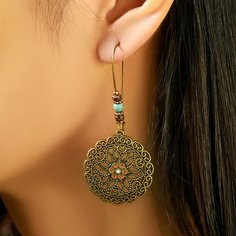 Серьги-подвески с цветком Shein