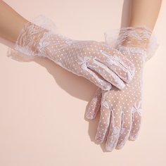 Кружевные перчатки с рисунком "бант Shein