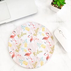 Круглый коврик для мыши с узором фламинго Shein