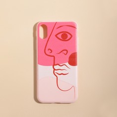 Чехол для iPhone с принтом абстрактного лица Shein