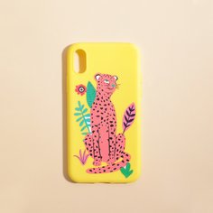 Чехол для iPhone с принтом леопарда Shein