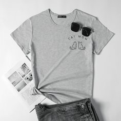 Топ с оригинальным принтом Shein