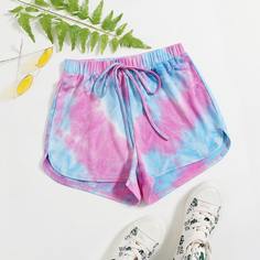 Разноцветные шорты с узлом Shein